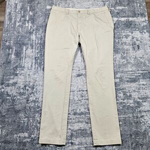 Polo Ralph Lauren The Polo Chino Pants Mens 38x34 Slim Fit Khaki Beige Cotton